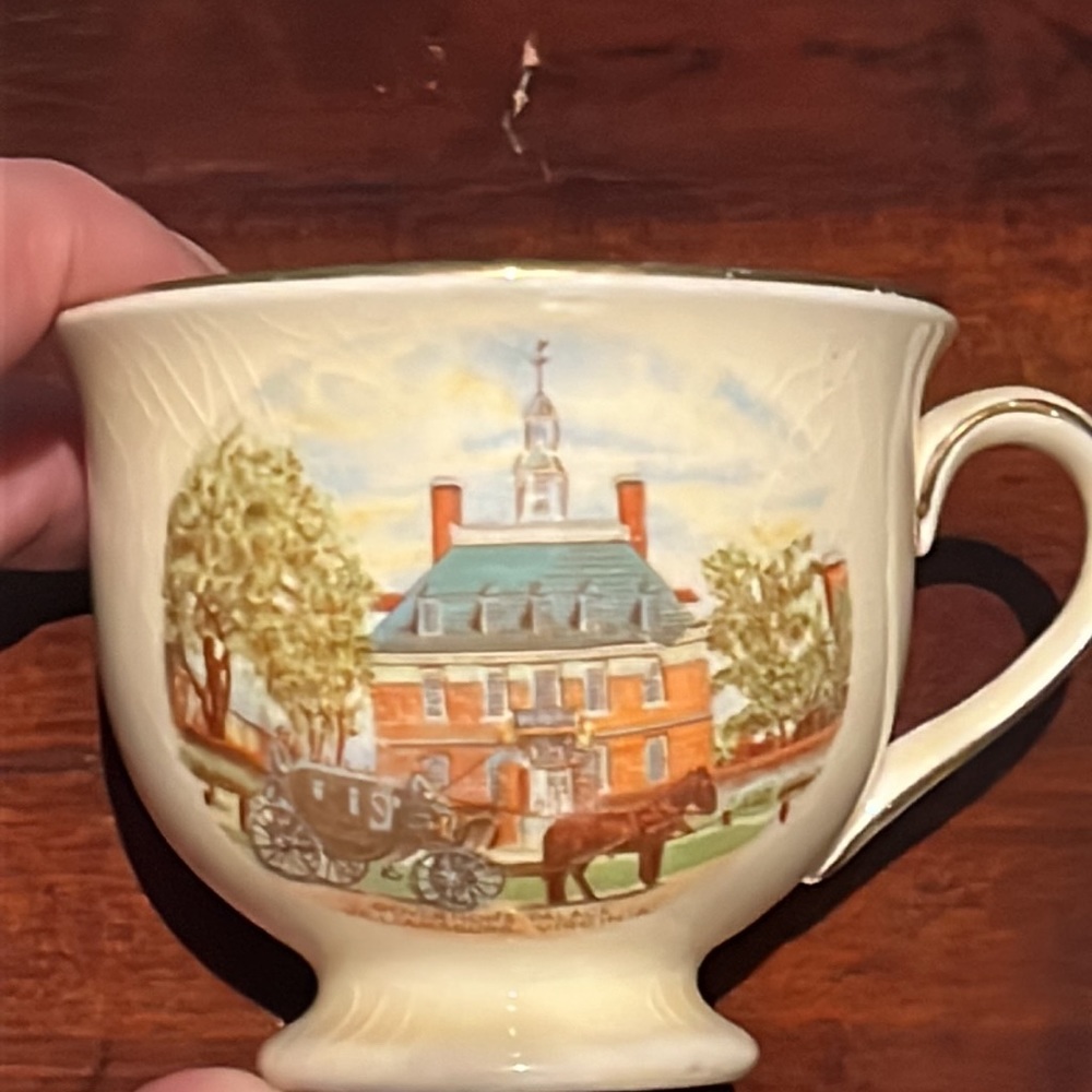 Governors Palace Williamsburg VA demitasse cup and saucer - Picture 2 of 11